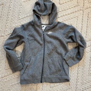 Nike Kids Gray Hoodie zip up jacket size large